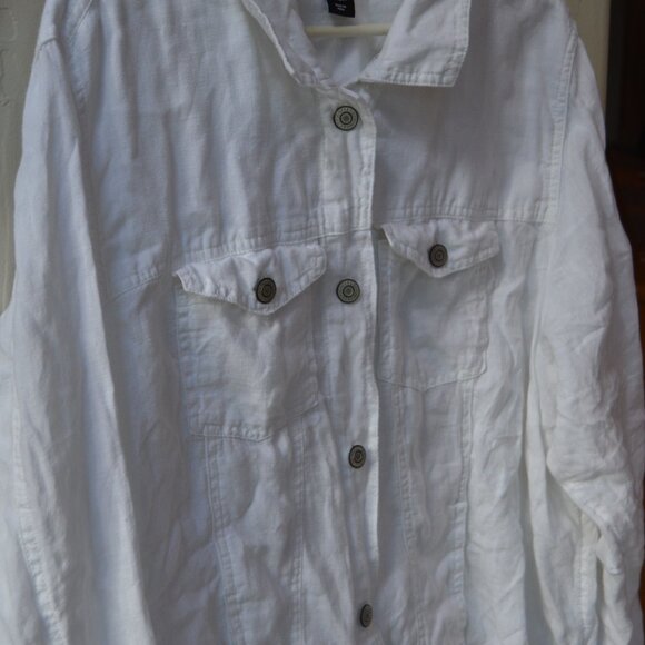 Jones&Co 100% Linen Boyfriend Shirt - Picture 3 of 5